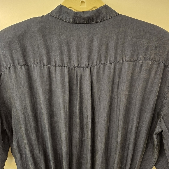 Vintage - 100% Silk "Studio B" Jumpsuit - Size L - EUC - Navy - Picture 5 of 13